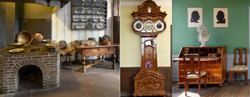 Frnkfurt Goethe Haus kitchen clock table