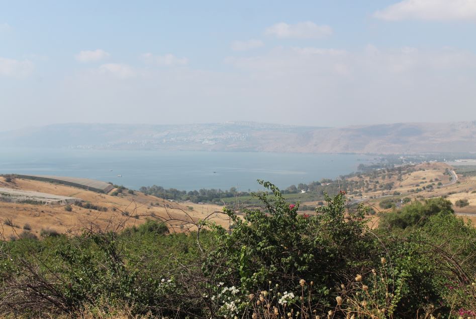 See van Galilea oppad na Kapernaum en Berg van Saligsprekingge